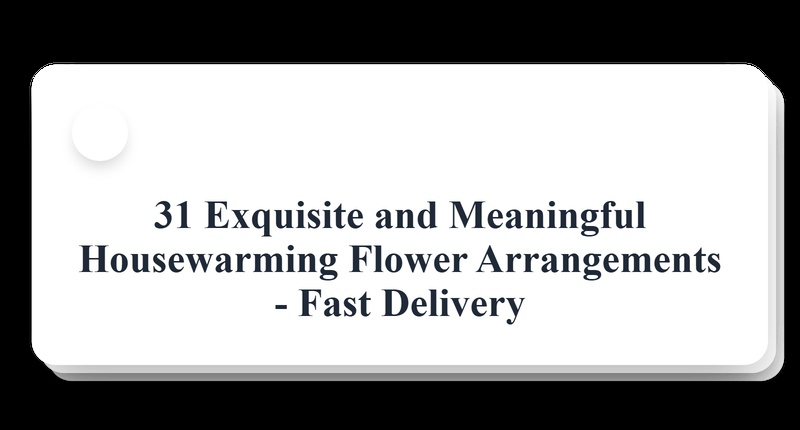 Beautiful Housewarming Flowers