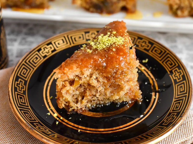 Greek Honey Cake Slice