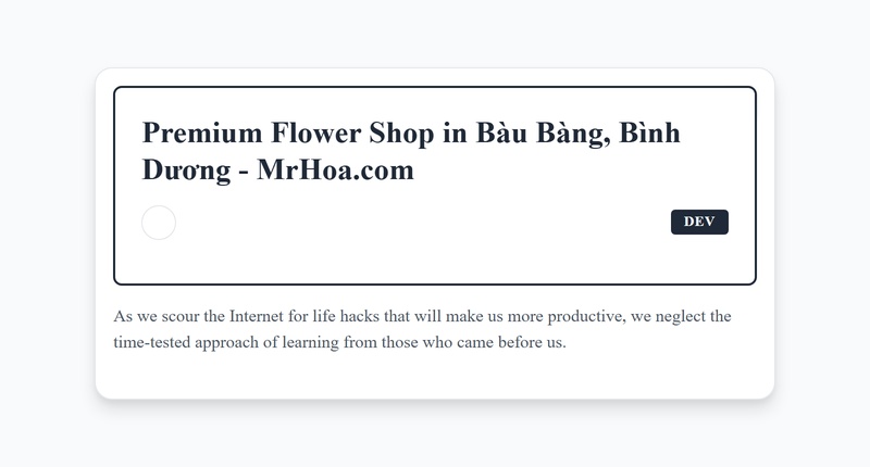 Discover MrHoa: Premier Florist in Bàu Bàng District, Bình Dương