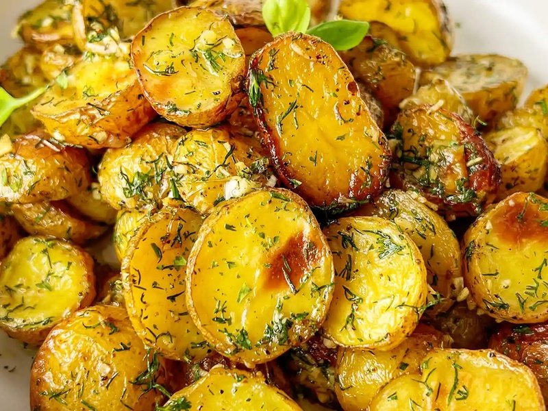 Roasted dill potatoes