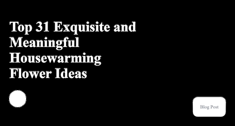 Elegant Housewarming Blooms