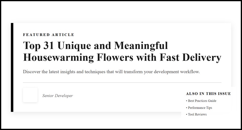 Top 31 Unique and Meaningful Housewarming Flowers with Fast Delivery