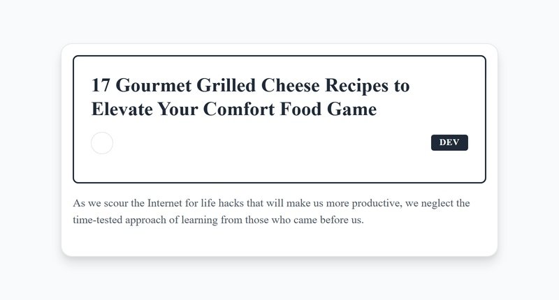 Elevate Your Grilled Cheese Game