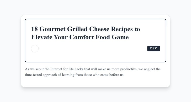 Gourmet Grilled Cheese Recipes