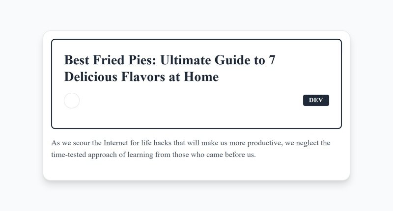 7 Irresistible Fried Pie Recipes