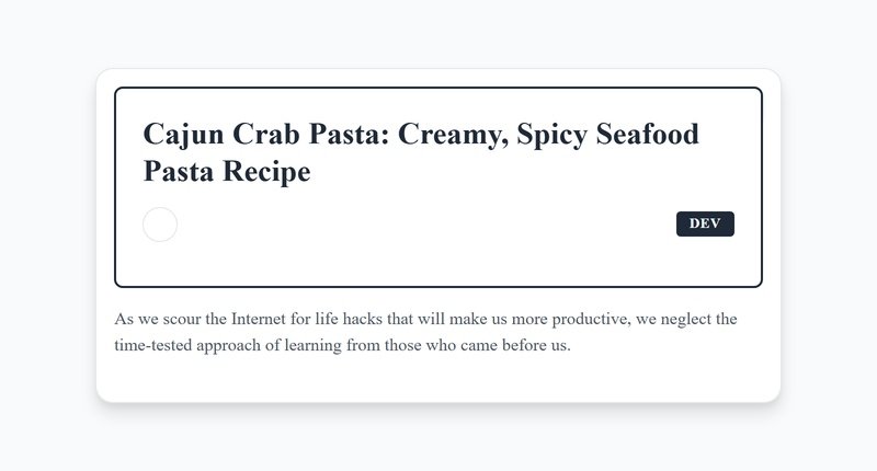 Bold & Creamy Cajun Crab Pasta