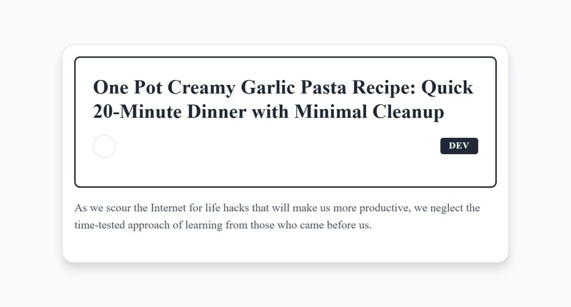 Collage for One Pot Creamy Garlic Pasta: Ready in 20 Minutes
