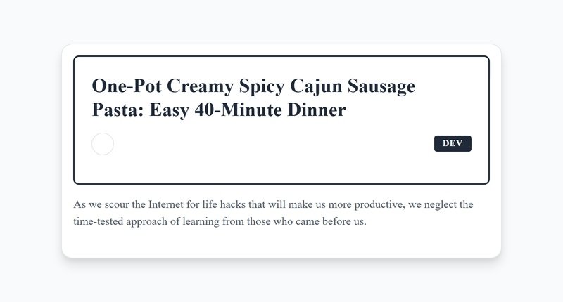 Collage for One-Pot Creamy Spicy Cajun Sausage Pasta: Easy 40-Minute Dinner