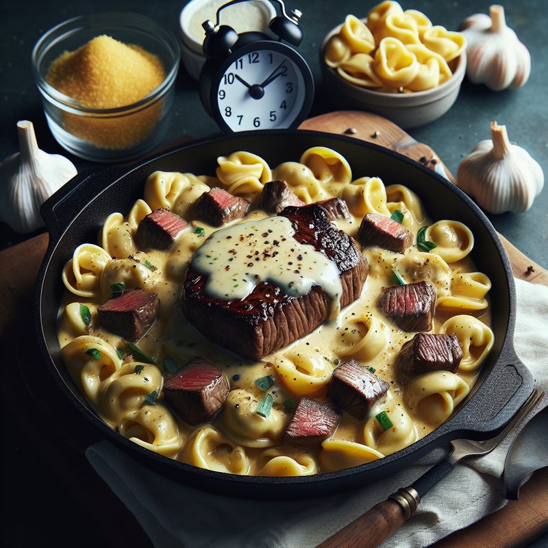 Irresistible Skillet Steak Tortellini