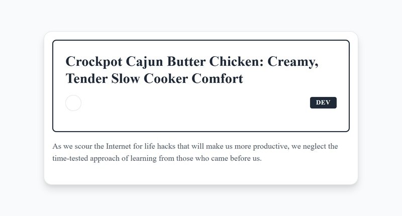 Irresistible Slow Cooker Cajun Butter Chicken