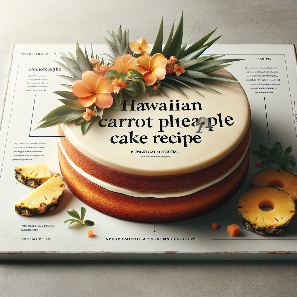 Hawaiian Carrot Pineapple Cake: Moist Tropical Dessert Recipe