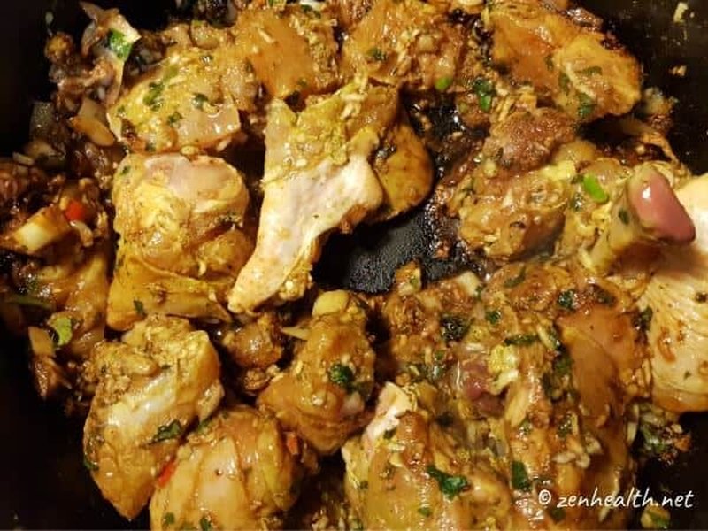 Mix in the chicken with the browning