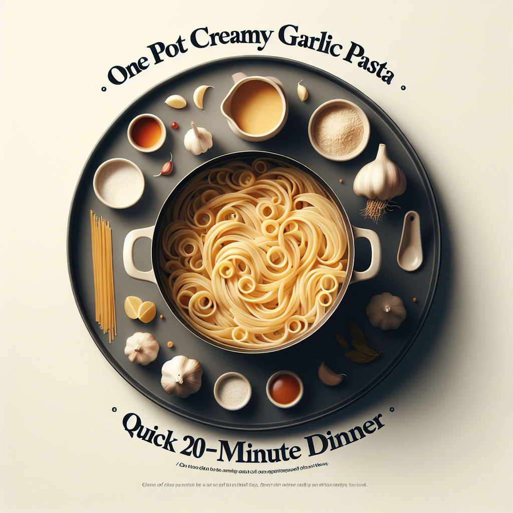 One Pot Creamy Garlic Pasta: Ready in 20 Minutes