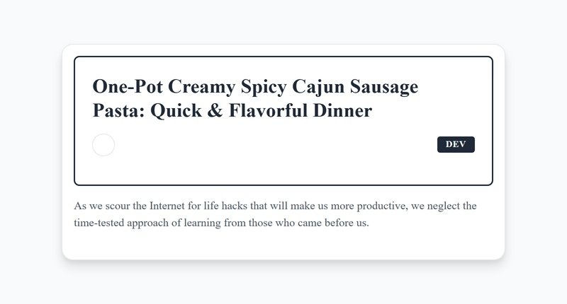 Irresistible Cajun Pasta