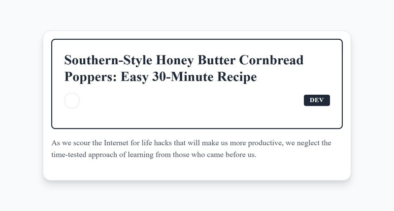 Irresistible Honey Butter Cornbread Bites