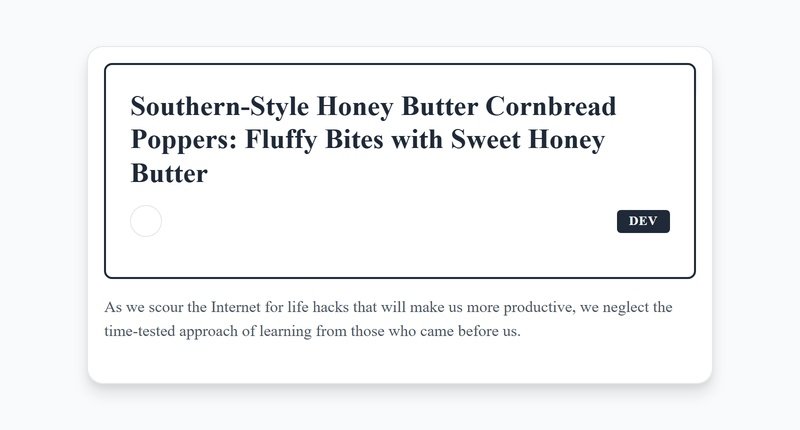 Irresistible Honey Butter Cornbread Bites