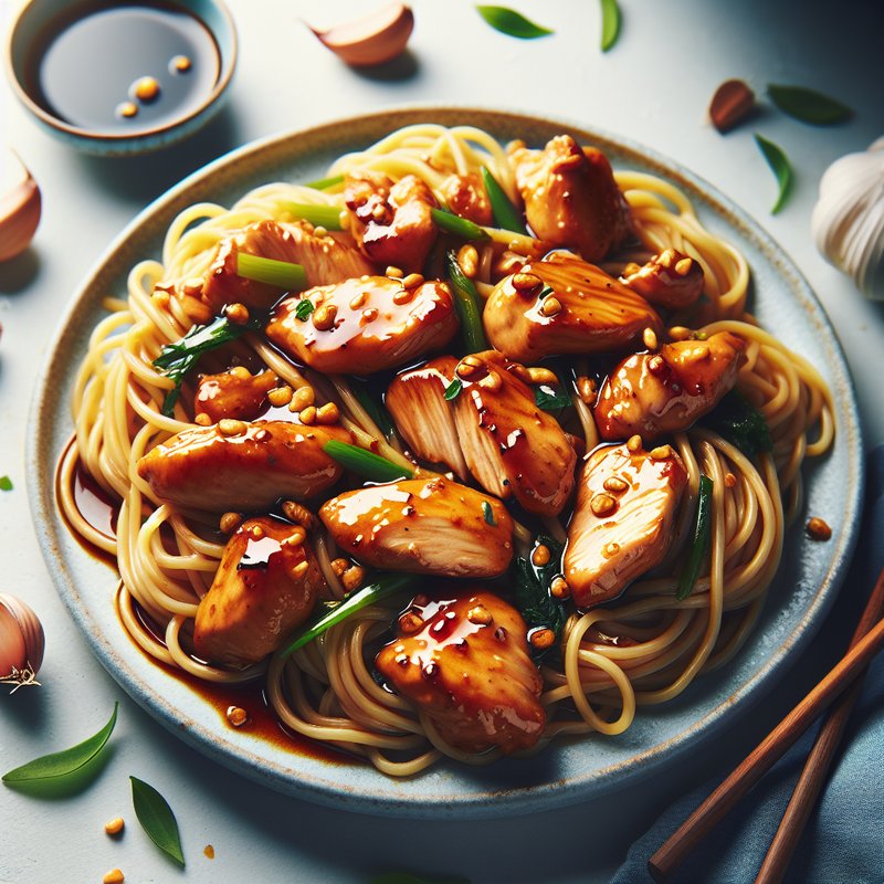 Irresistible Sticky Garlic Noodles