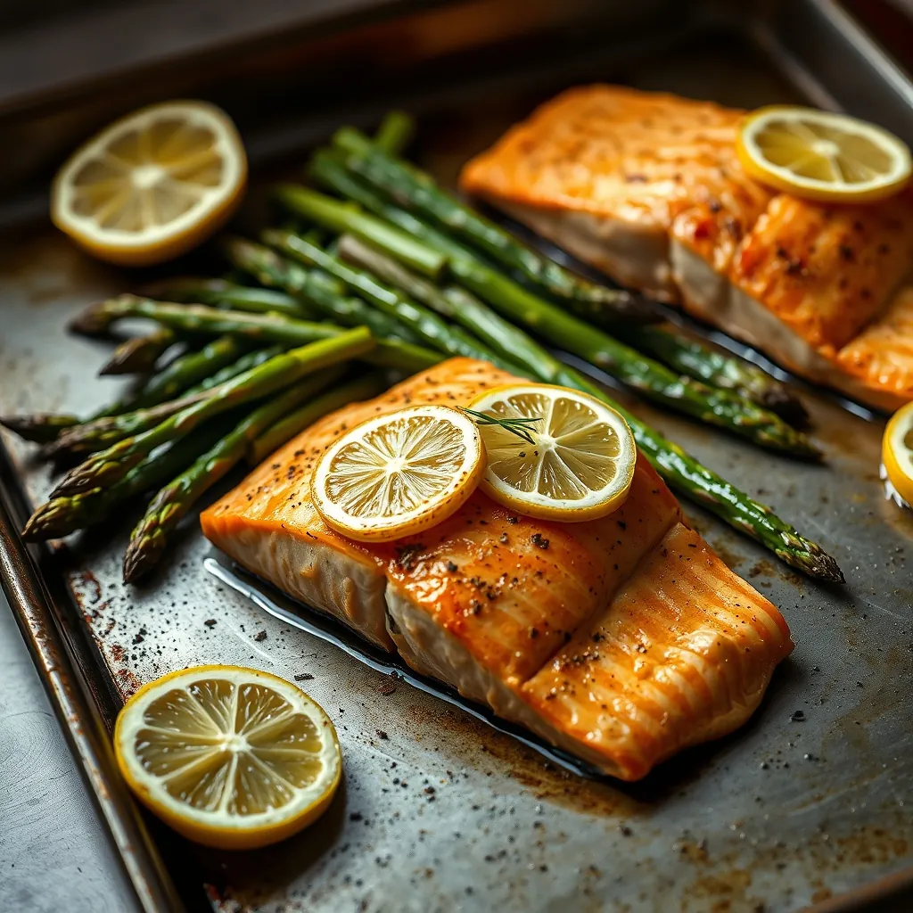 Baked salmon fillet