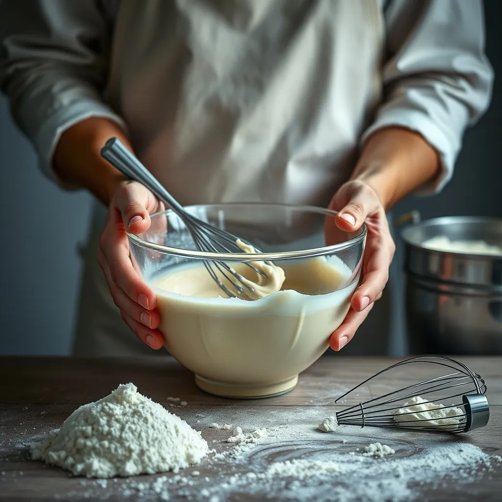Bakers hands holding