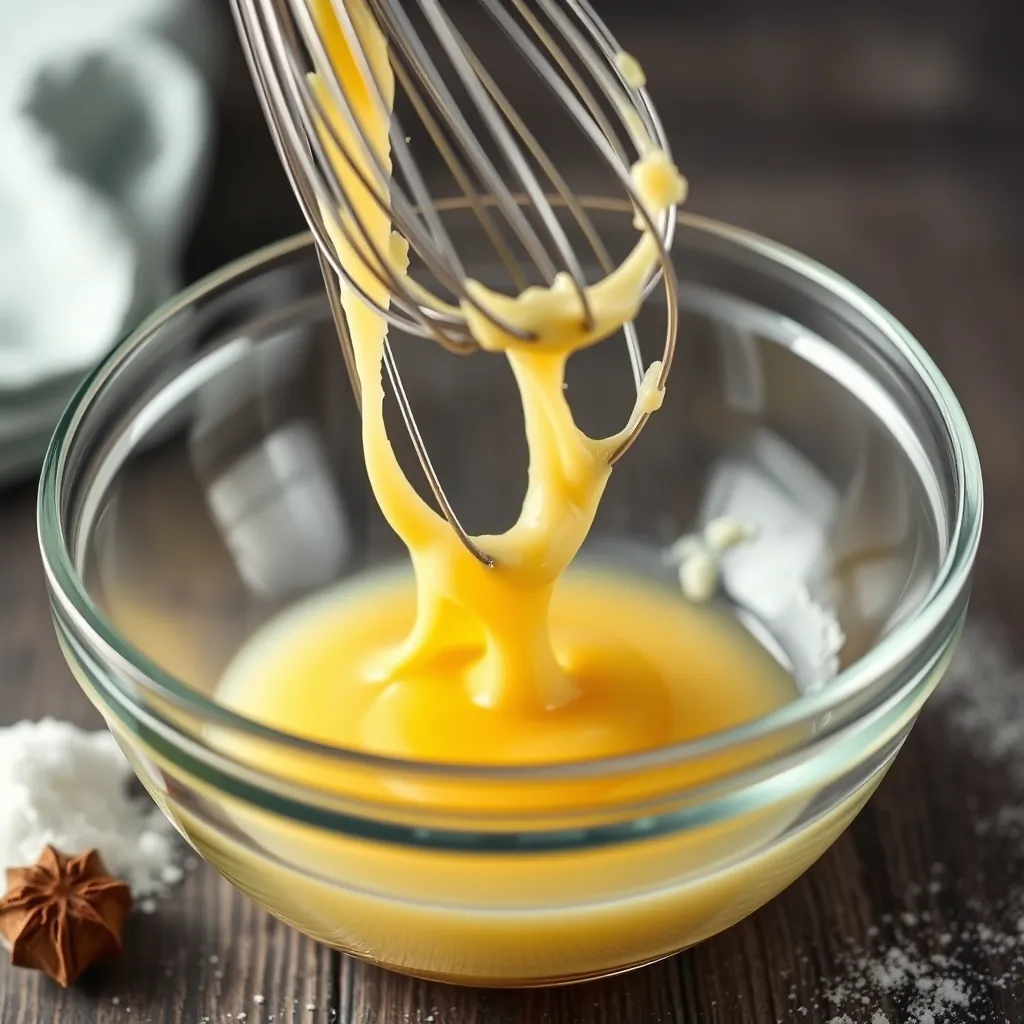 Beating eggs sugar