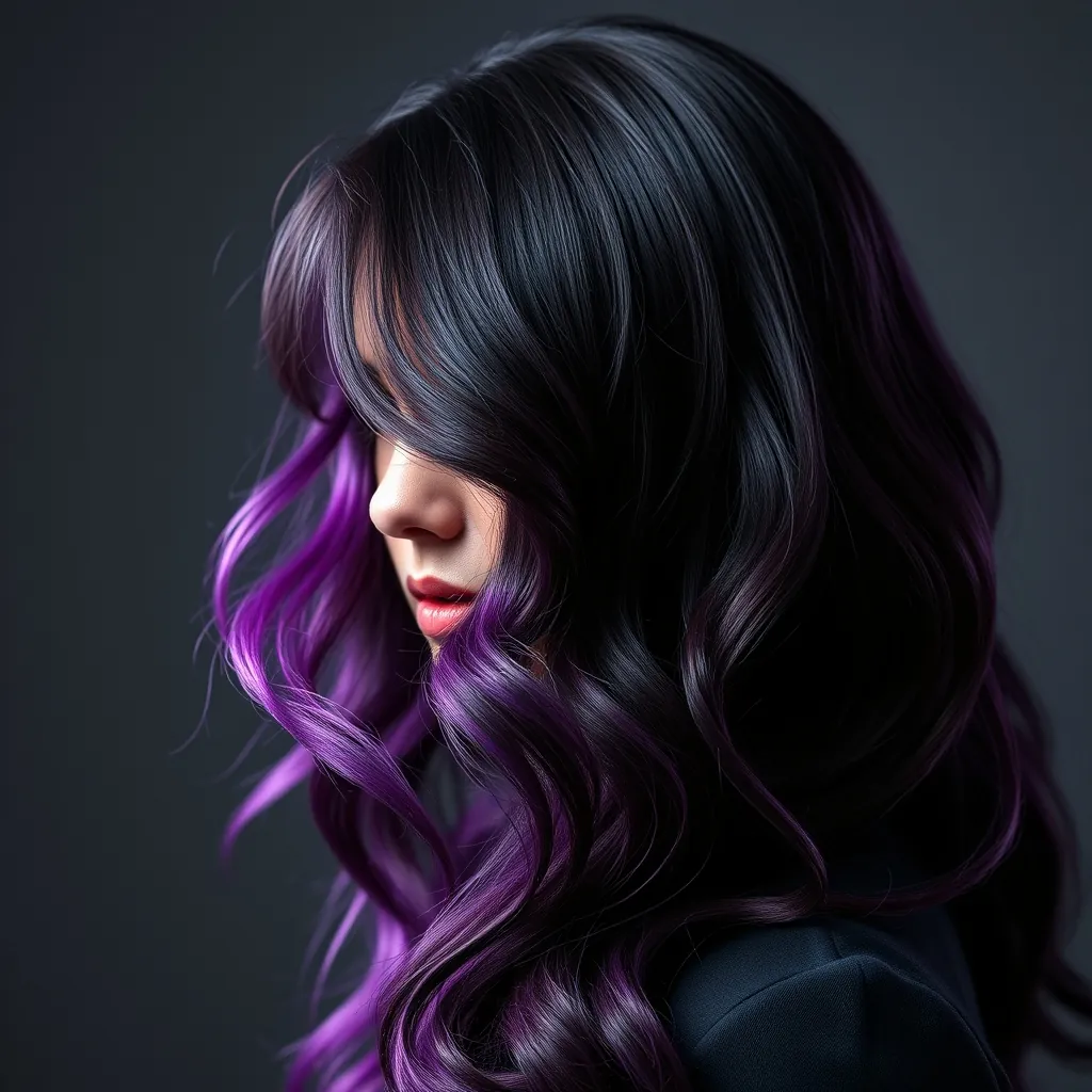 Black hair violet