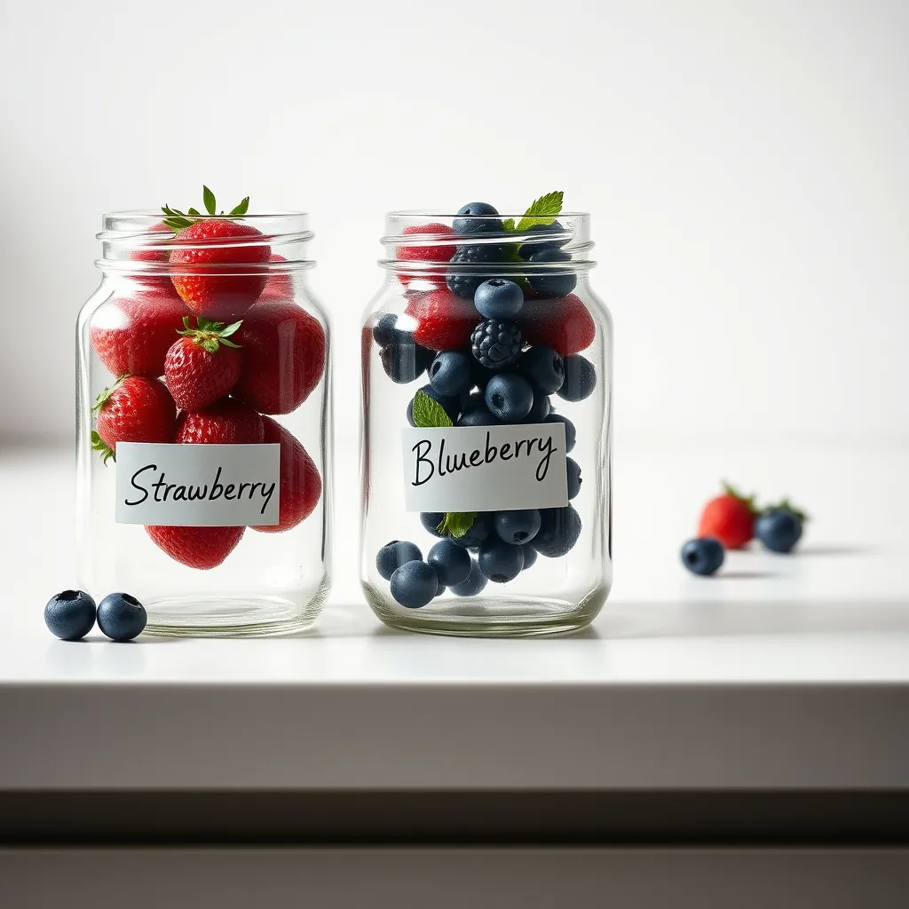 Blackberries white countertop