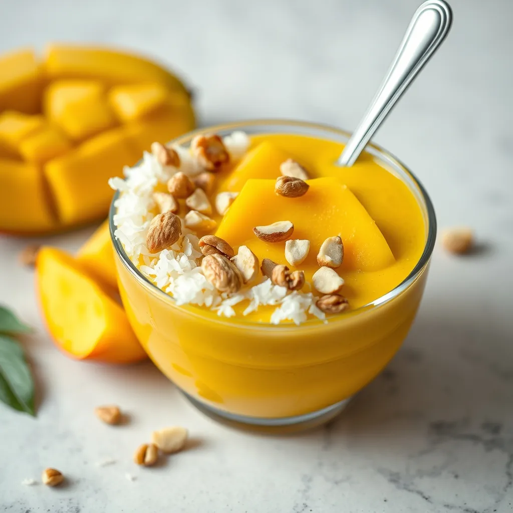 Bright yellow smoothie