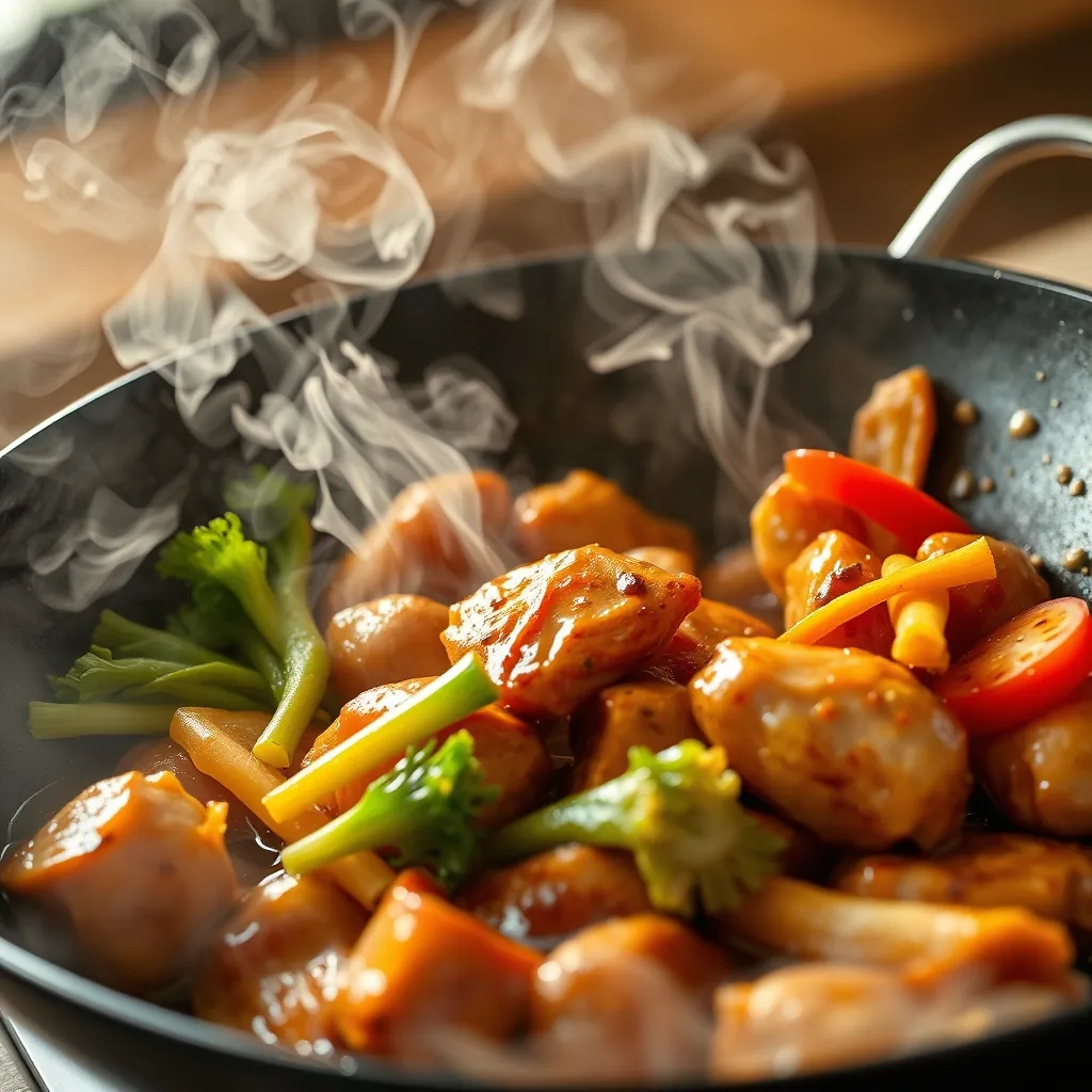 Cooked teriyaki chicken