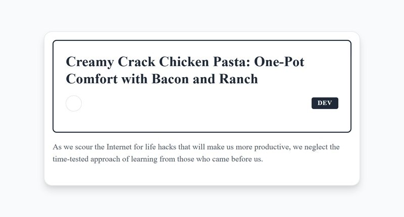 Irresistible Creamy Crack Chicken Pasta