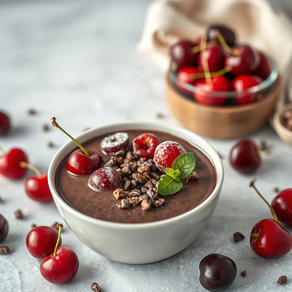 Dark chocolate smoothie