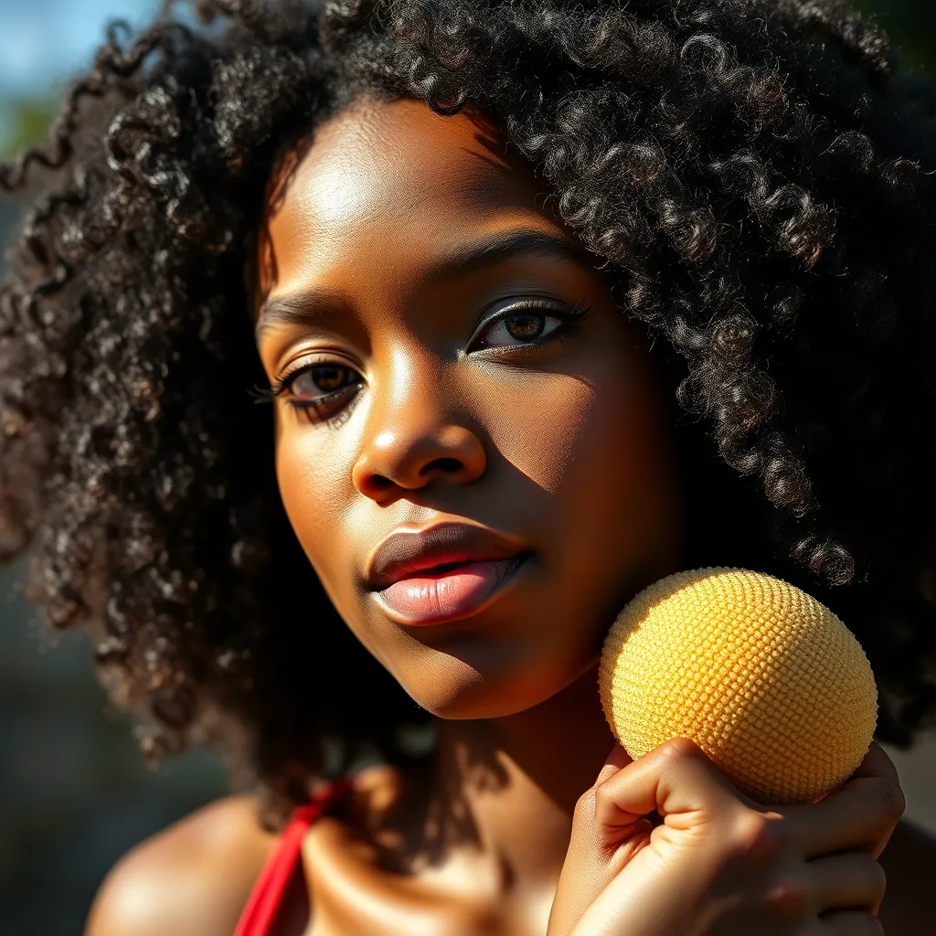 Defined curly afro