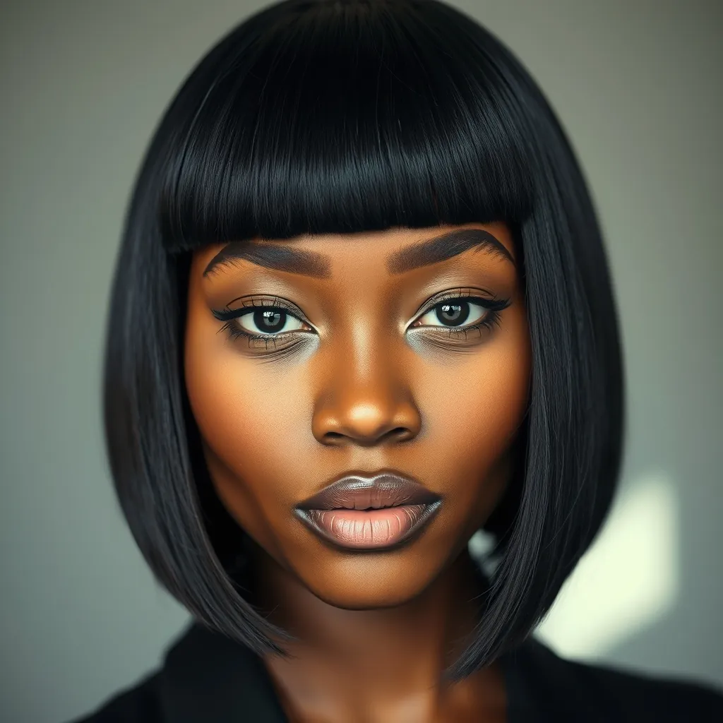 Falling straight glossy