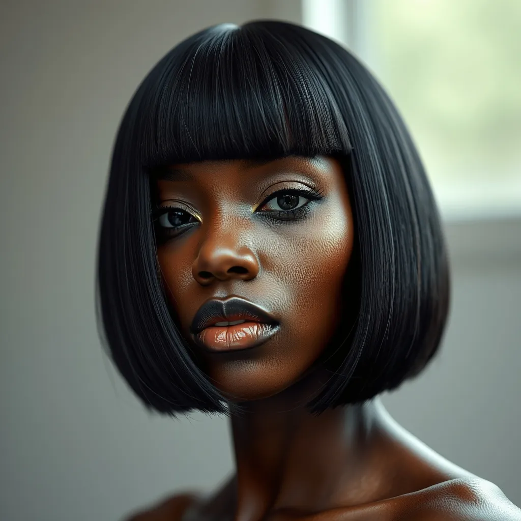 Falling straight glossy