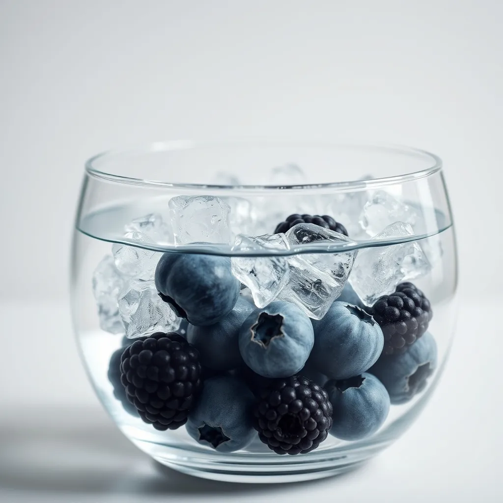 Glass bowl filled