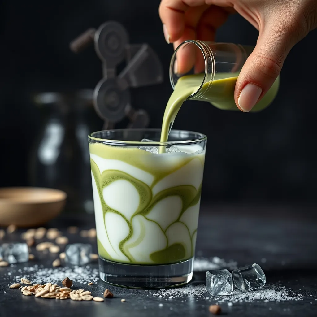 Green white swirl