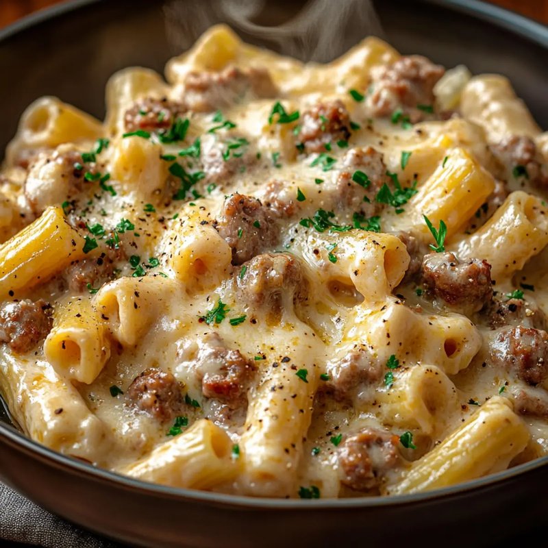 Indulgent Creamy Italian Sausage Rigatoni Recipe