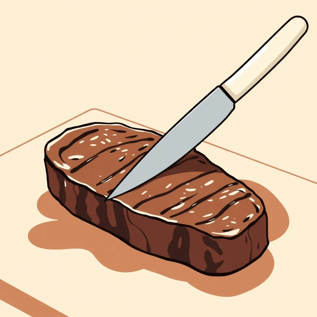 modern cooked steak