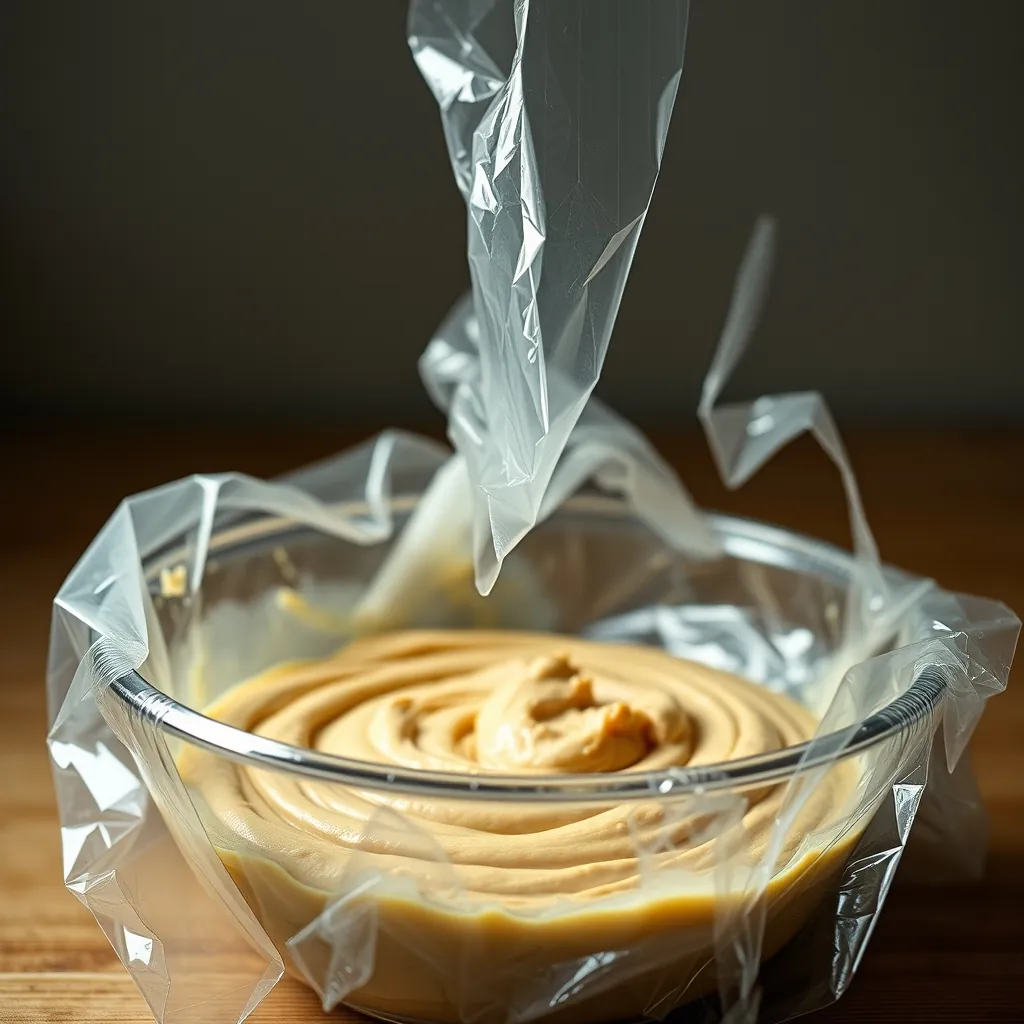 Muffin batter resting