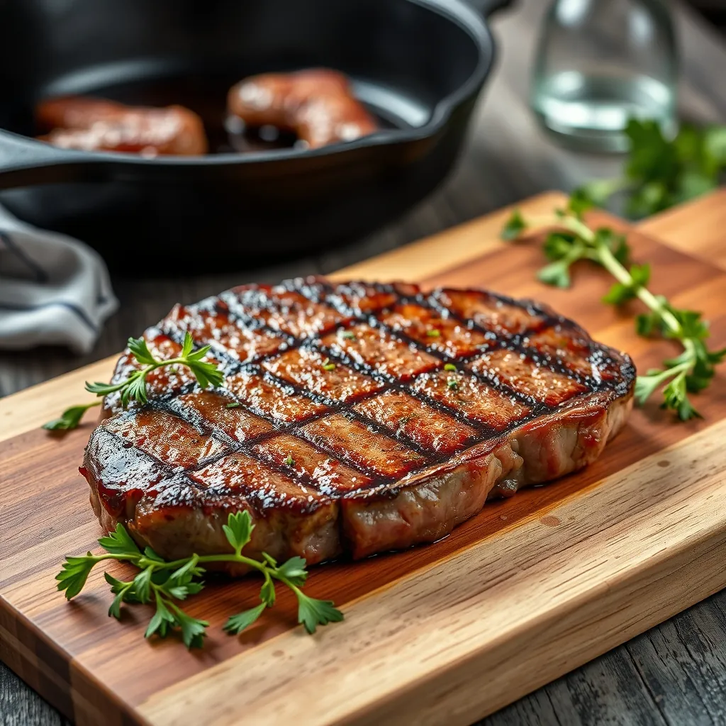 perfectly seared beef