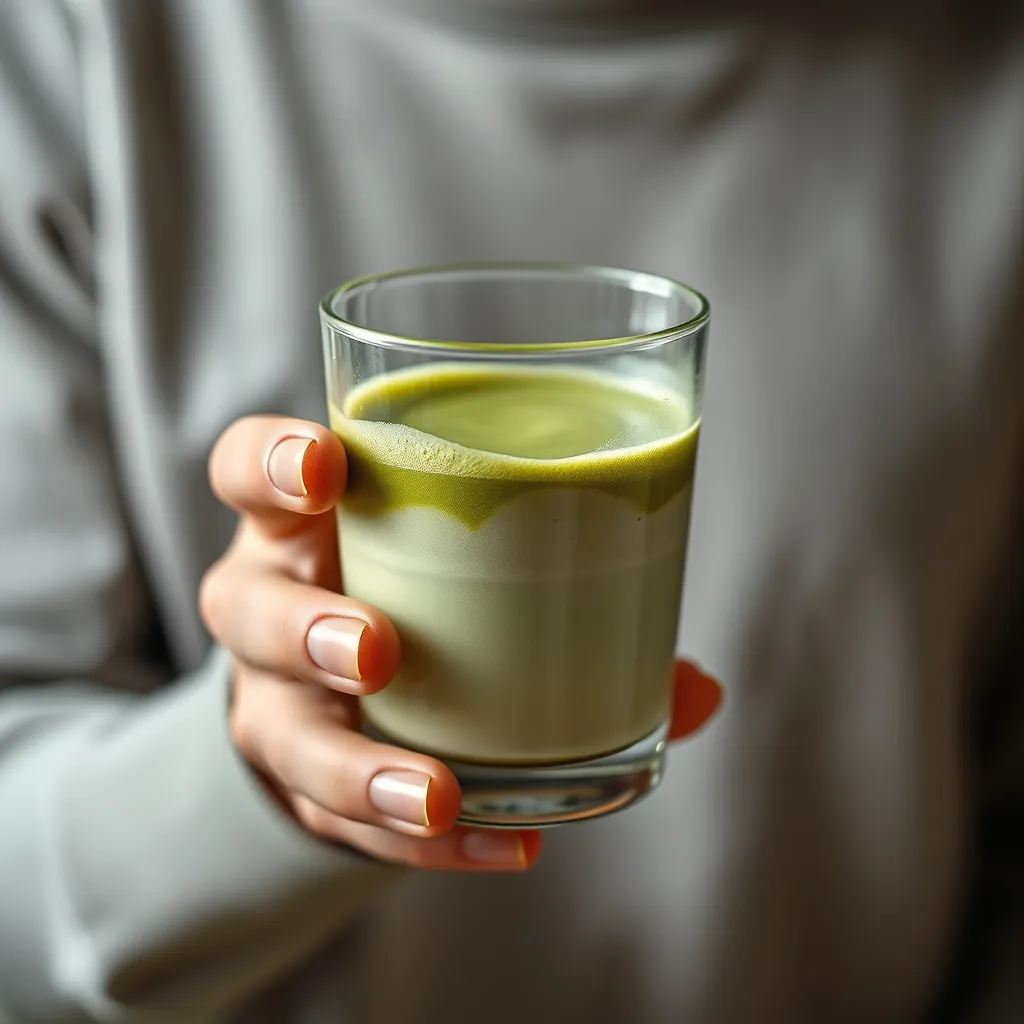 Person holding glass