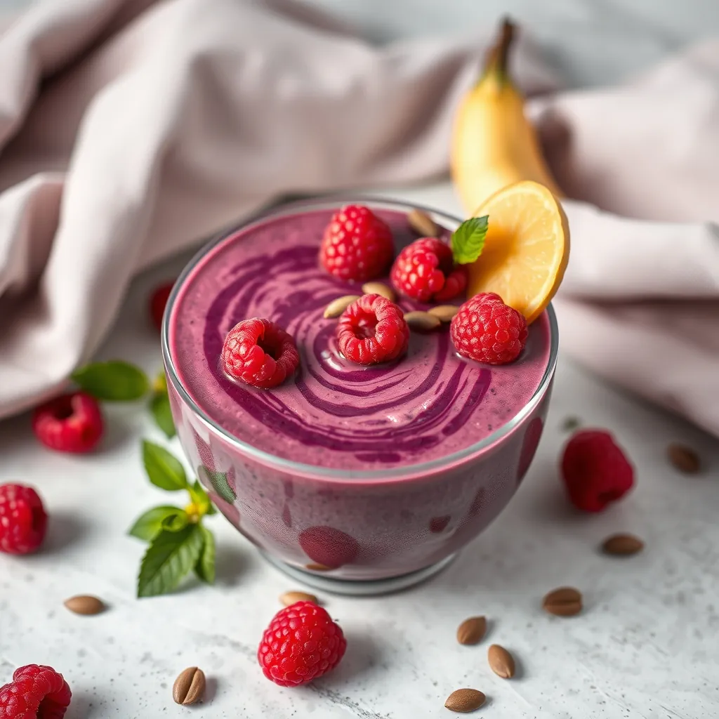 Purple smoothie bowl