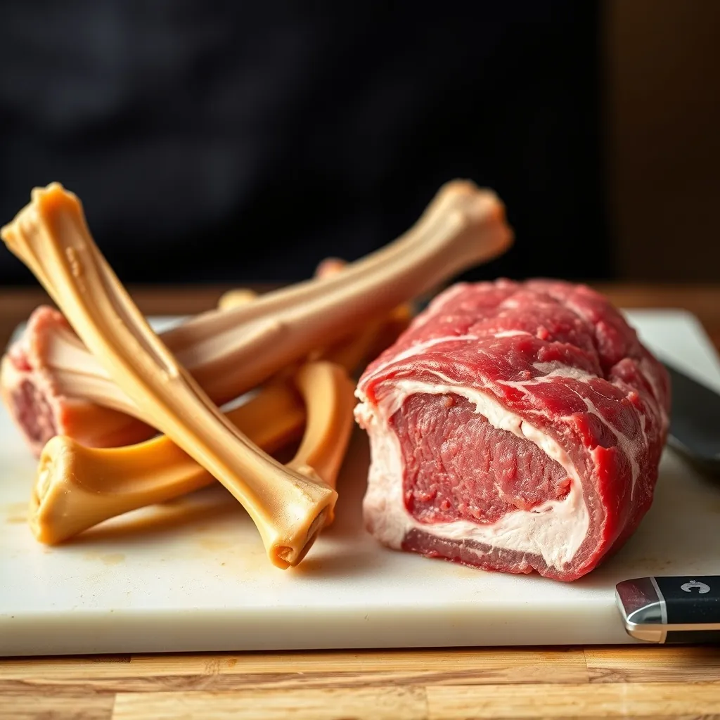 raw beef marrow