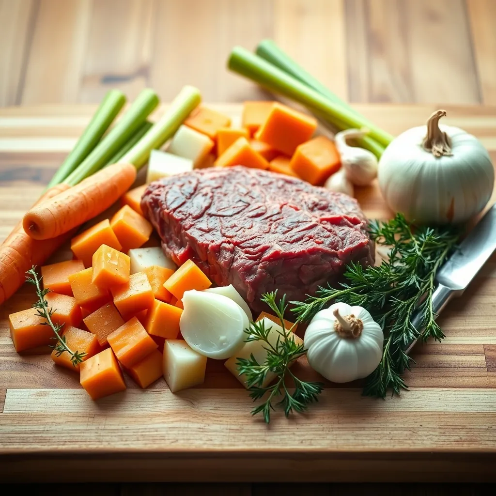 Raw ingredients beef