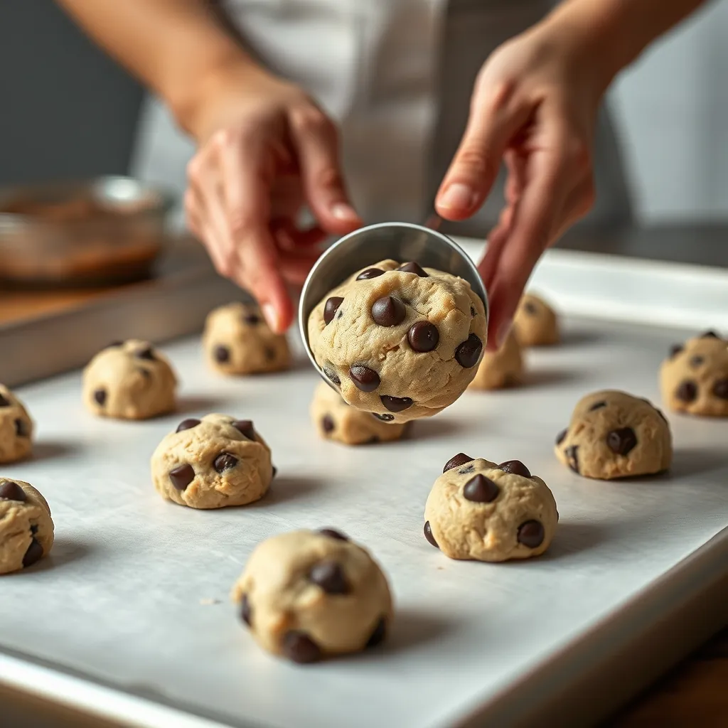 Scooping softbaked chocolate