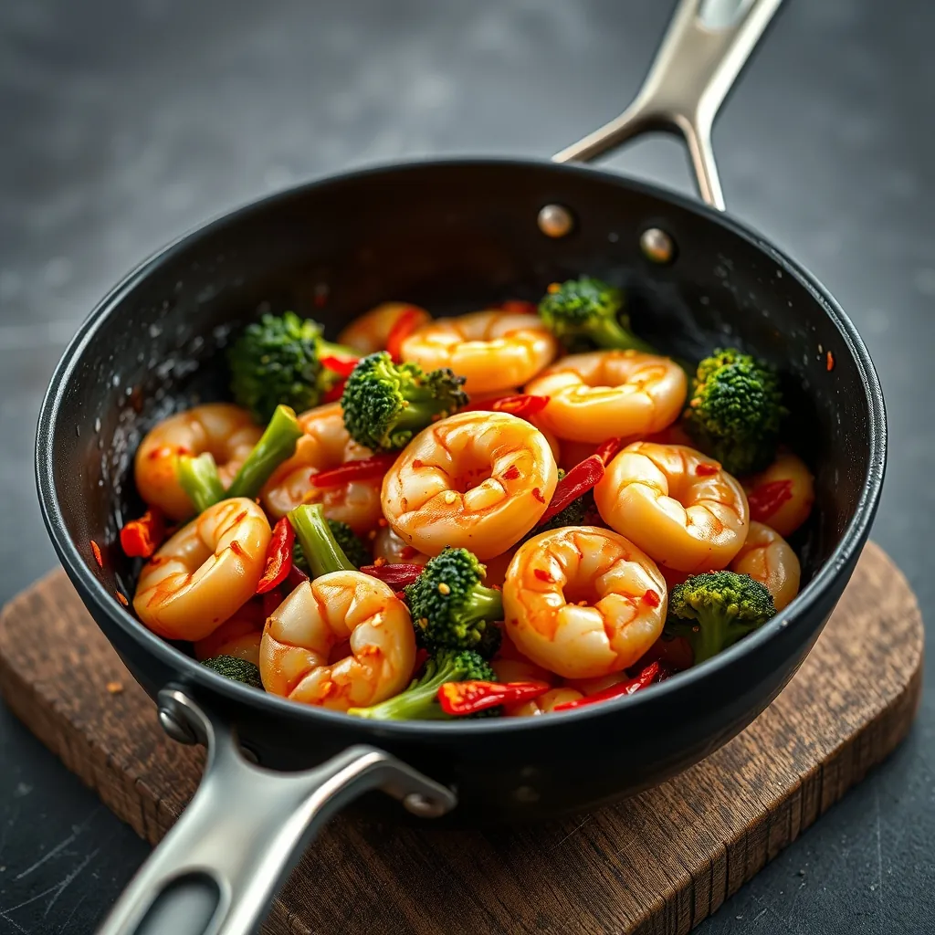Shrimp broccoli stirfry