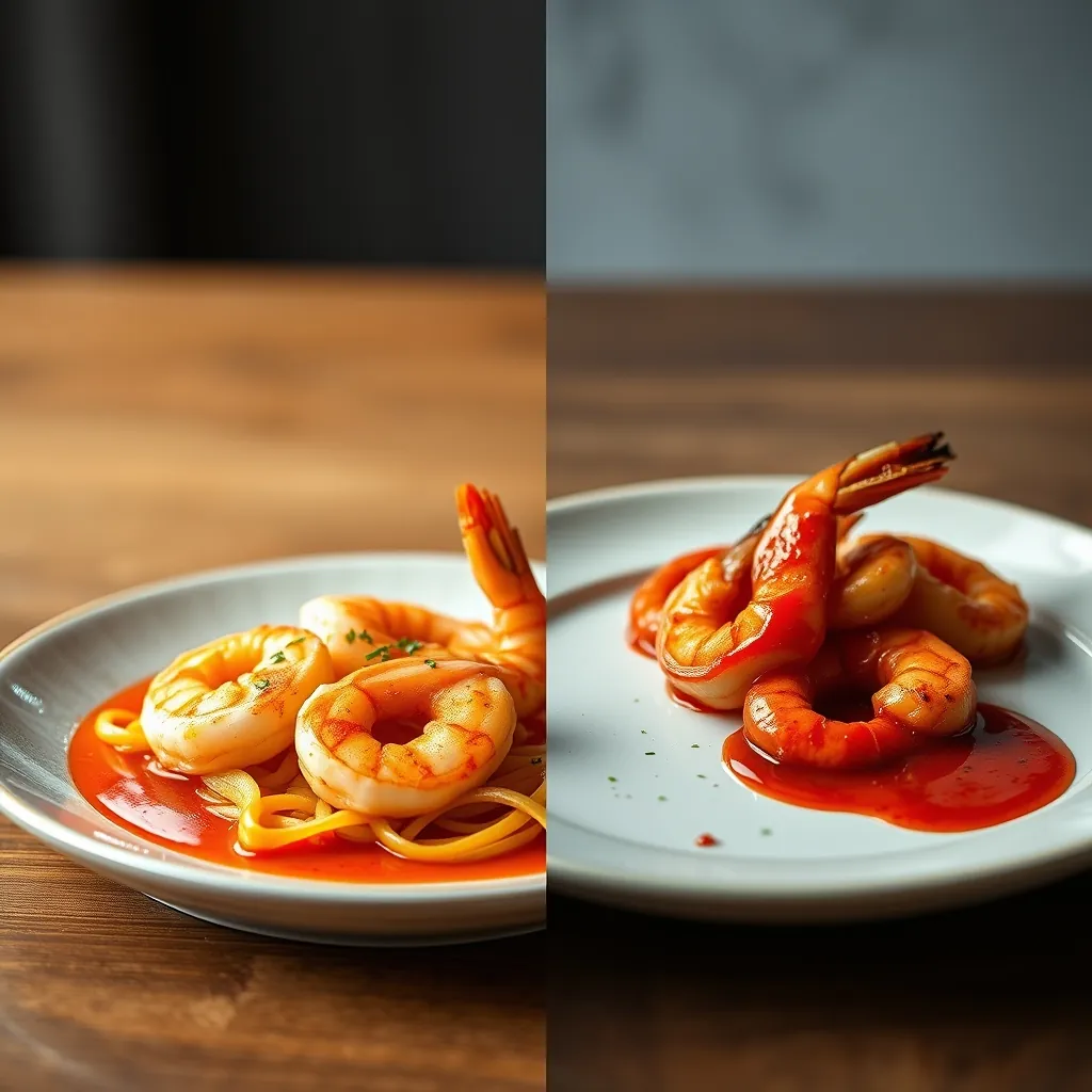 Sidebyside plates shrimp