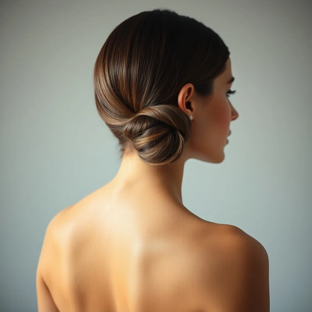 Sleek low bun
