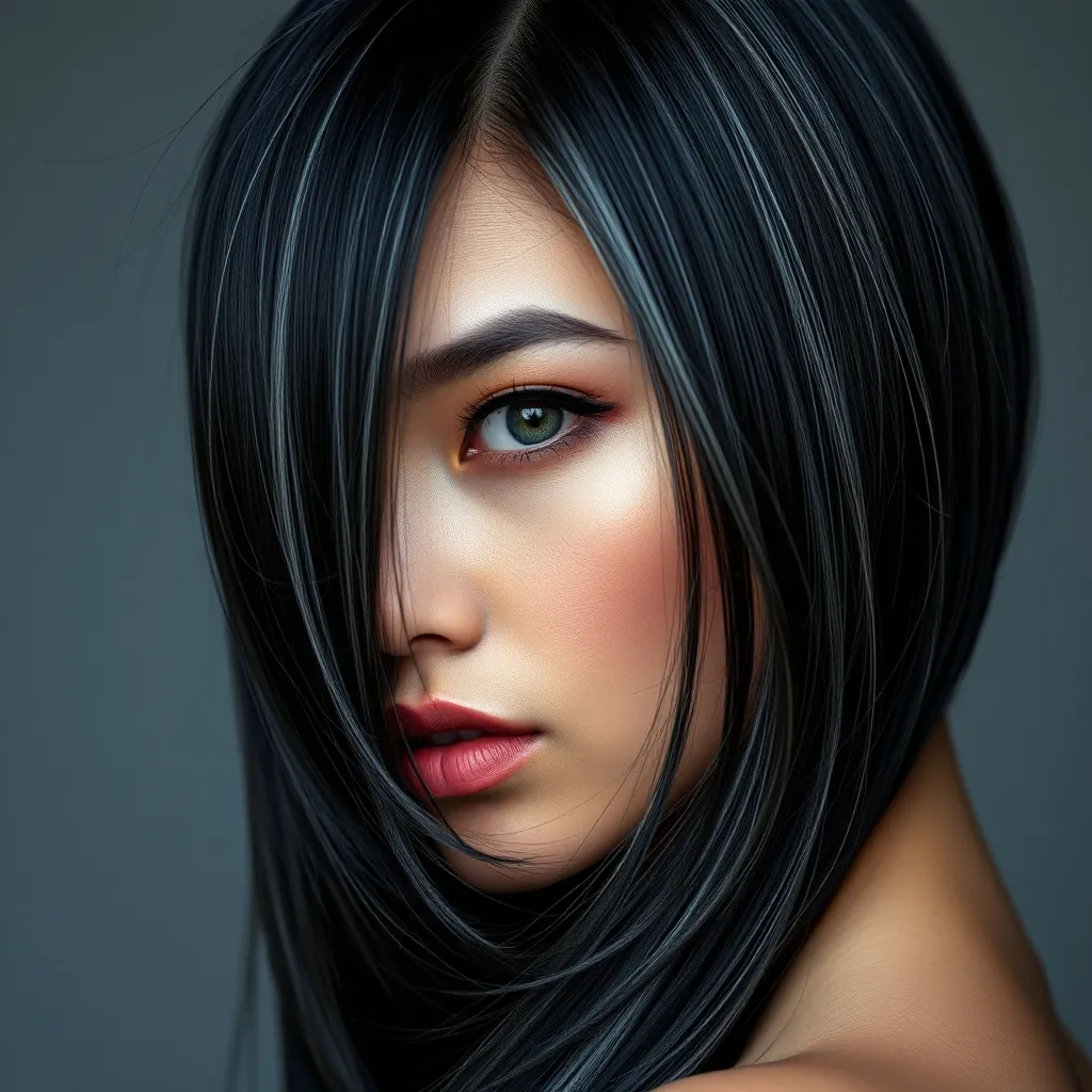 Sleek side part