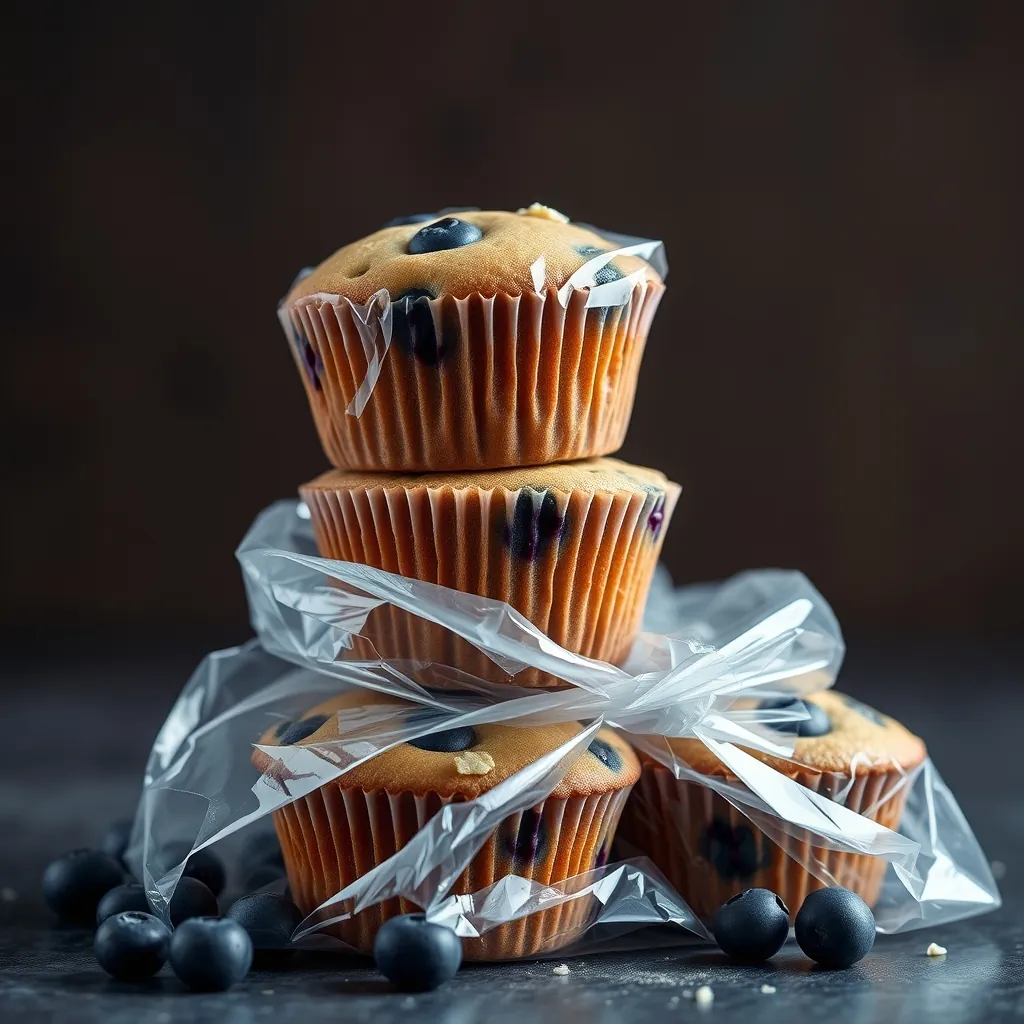 Stack blueberry muffins