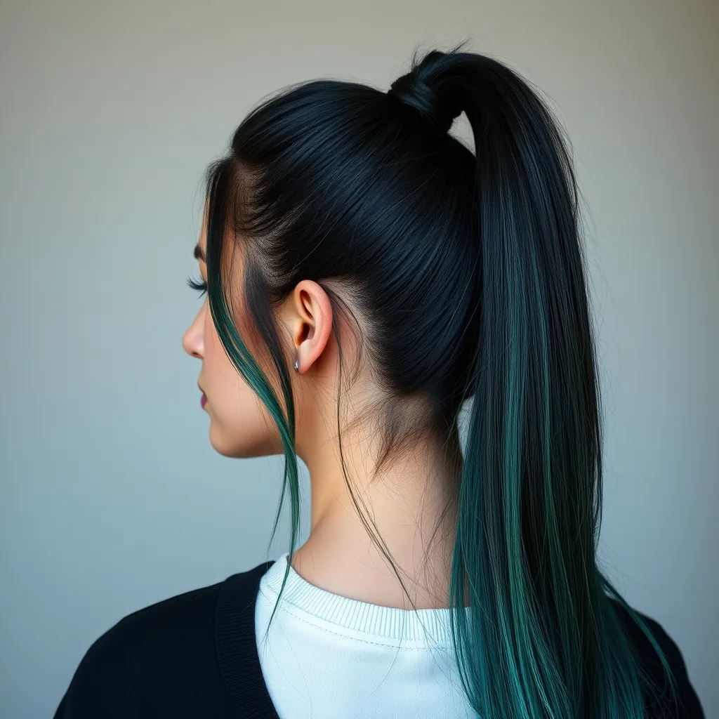 Styled high ponytail